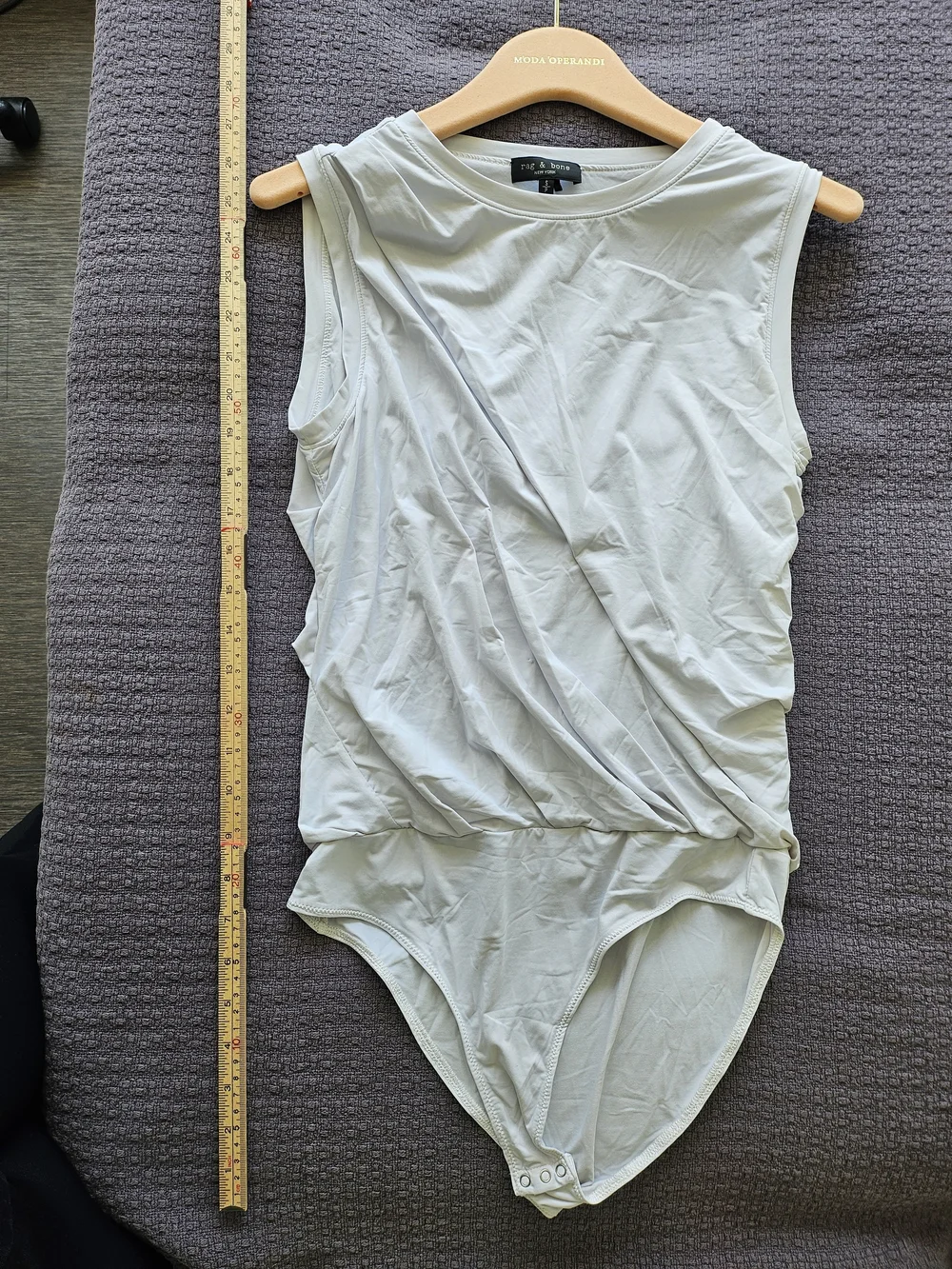 rag & bone White Sleeveless Draped Bodysuit - Picture 5 of 5